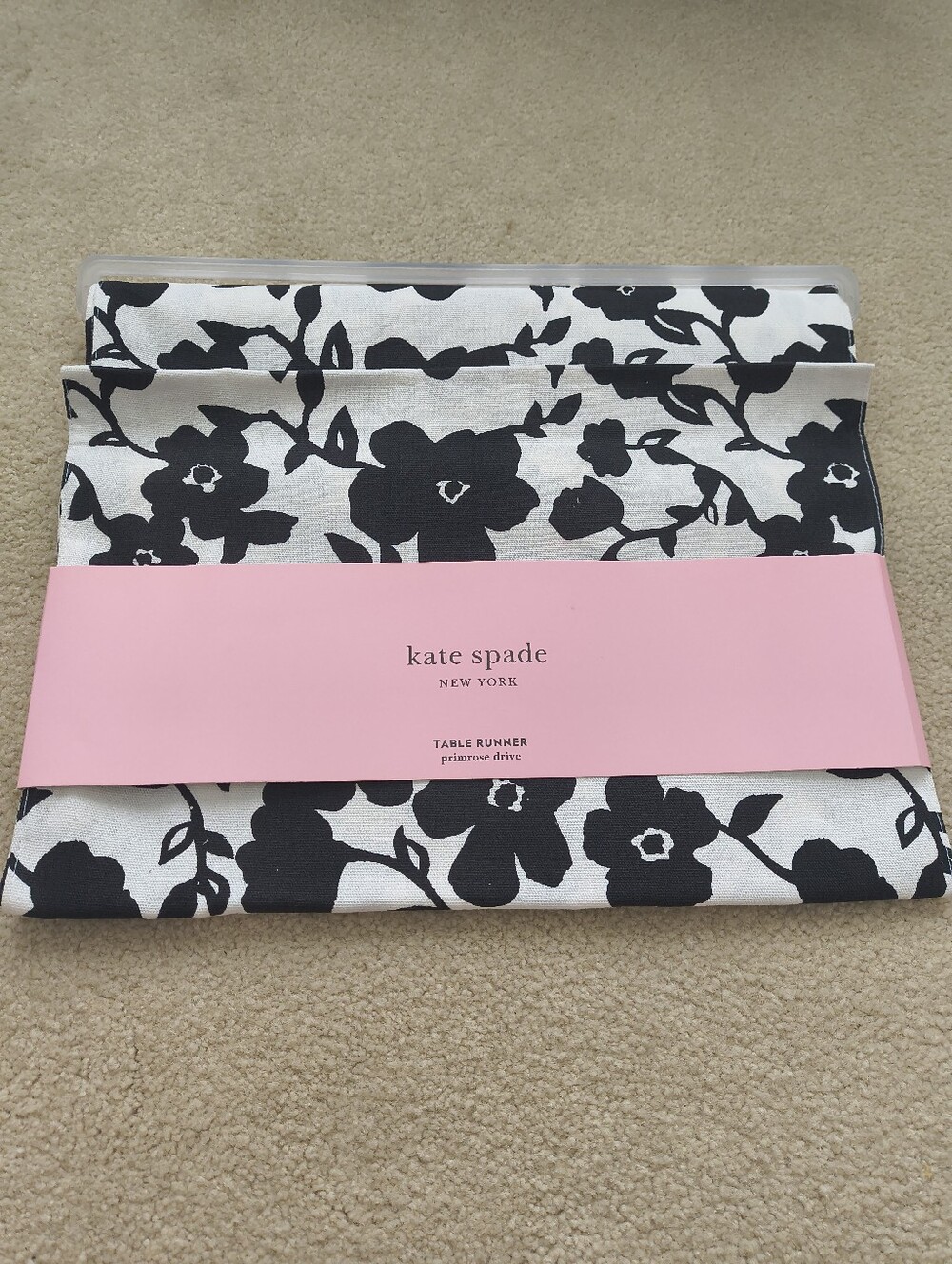 Kate Spade Black And White Table Runner